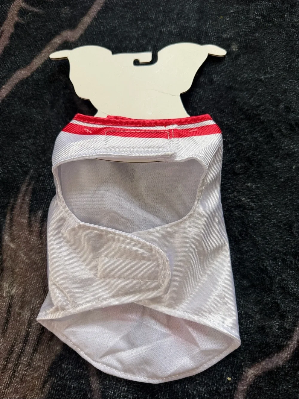 Pet costume  Red-Trim White Pet Tank Top by